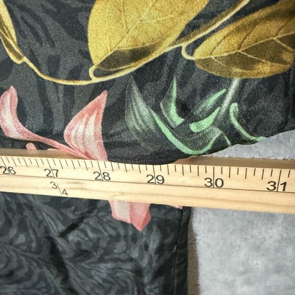 Johnny Was Top Plus 2X Blooming  100% Silk Floral Semisheer Roll Tab Sleeve READ - Picture 7 of 13